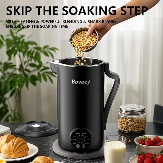 Nut Milk Maker Machine, Automatic Nut Milk Maker for Almond Homemade Milk,Oat,Plant-Based Milk and Countertop Blenders Almond Milk Maker Blenders,40oz Soy Milk Maker Delay Start/Self Clean/Keep Warm