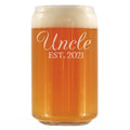 Uncle Est 2021 - Beer Can Pint Glass Gift for First Time Uncles - Decorative 16 Oz Glasses