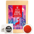 WT WEETEE Vanilla Caramel Black Tea,100 Count Caramel Vanilla Flavored Black Tea Bags, Mellow & Smooth, Sweet Aroma