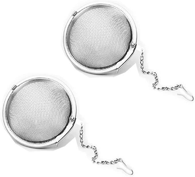 2PCS Tea Infuser, Upgraded 2.7 IN Tea Strainer, Premium Tea Infusers for Loose Tea, Tea Steeper, Tea Ball for Tea Flavoring Herbal Spices Seasonings