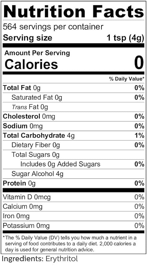 So Nourished Erythritol Sweetener Granular - Keto Sugar Substitute - 0 Calorie, 0 Net Carb, Non-GMO (5 lbs / 80 oz)