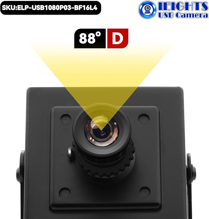 H.264 USB Camera 0.0001Lux Low Illumination Webcam Wide Angle M12 1080P 30fps Mini UVC USB2.0 Lightburn Camera 100db HDR Web_Cameras for Computer Fast Frame 2K PC Cam for Pi Laptop