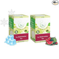 THE VEDAS Icy Watermelon Tea | Herbal Tea with Hibiscus & Sweet Basil - Caffeine Free Herbal Tea - Enjoy Hot or Iced | Biodegradable Cotton Teabags | 40 Tea Bags(Pack of 2)