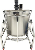13.2Gal Automatic Hot Pot Base Stir-fry Machine Stainless Steel Stirring Frying Cooking Pot Wok Electric Food Mixer Agitator Hand Tilt Natural Gas Heating Mixing Machine 110V