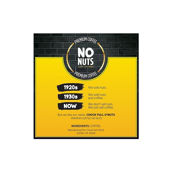 Chock Full o'Nuts Heavenly Hazelnut Coffee, Compatible with K-Cup Pods, 12 CT (Pack of 3)