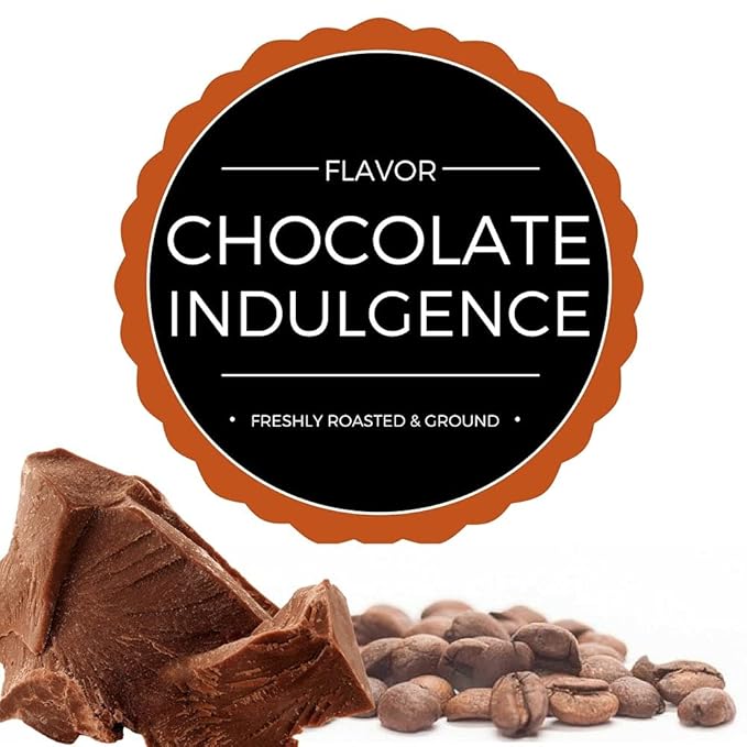 Stone Street Flavored Ground Coffee, Chocolate Indulgence, Freshly Roasted, 100% Colombian Arabica, Gourmet Coffee, Medium Roast, Rich Chocolately Mocha Flavor, 1 LB