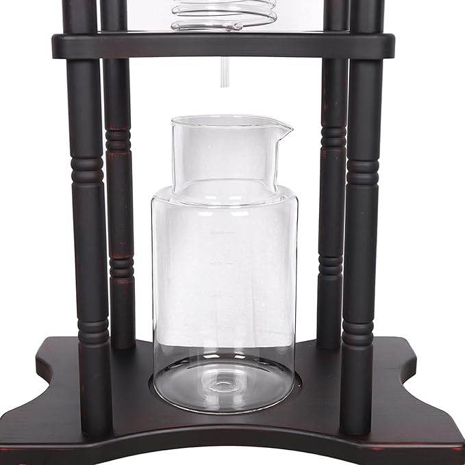 Large Capacity Cold Brew Tower Japanese Cold Brew Maker Glass Cold Brew Coffee Makers Drip Coled Coffee Tower Iced Tea Maker for Home Office Coffee Shop