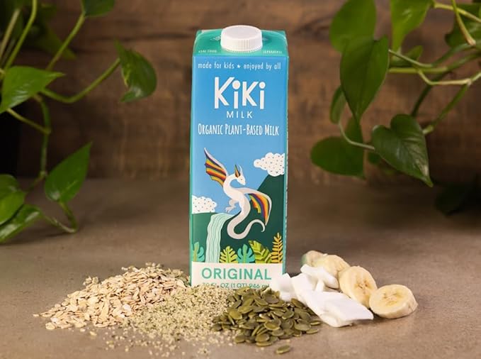 Kiki Milk Plant Based Milk - The Sample Kit (32 Fl Oz of Each) - Chocolate Milk + Unsweetened + Organic Original - Calcium & Magnesium Source - Gluten, Gum, GMO, Dairy, Soy & Glyphosate Free - Shelf Stable