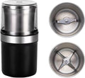 Voltix Electric Multi-Purpose Cup Grinder - Large Capacity Stainless Steel for Wet and Dry Foods, Coffee Grinder, Easy to Clean (US plug, double-blade cup)