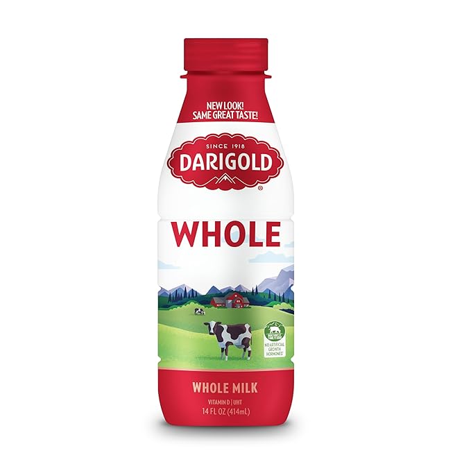 Darigold Shelf Stable Whole Milk with 12 Essential Nutrients, 15g Protein, rsBT Free - 14oz, 12 Pack (Whole)