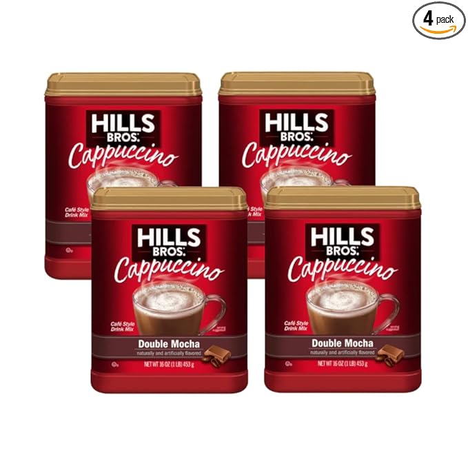 Hills Bros. Flavor Coffee (Double Mocha, 16 Ounce (Pack of 4)