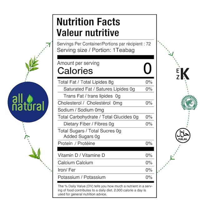 QuikTea Ginger Chai Tea Bags - 72 Count - All Natural, Preservative Free - Non-GMO - Easy To Brew Ginger Chai Tea Bags