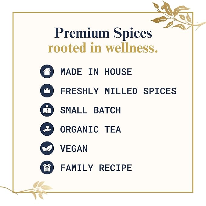 The Chai Box Sweetened Chai Tea Concentrate - Vegan, Gluten Free Chai Concentrate | 16 Ounce (Pack of 2) | Hot or Iced Black Tea Concentrate, Small Batch with Whole, Premium Spices