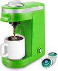 CHULUX Single Serve Coffee Maker, Small Single Cup Coffee Maker for K pod and Ground Coffee, Green