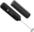 Travel Milk Frother with Cover - Handheld Electric Foam Maker with Stainless Steel Whisks, Portable Drink Mixer for Coffee, Latte, Matcha, Hot Chocolate