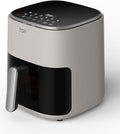 Air Fryer 12-in-1, 5.5-Qt Compact for 2-4 people, Little to No Oil, Nonstick Dishwasher Safe Frying Baskets, Light Grey