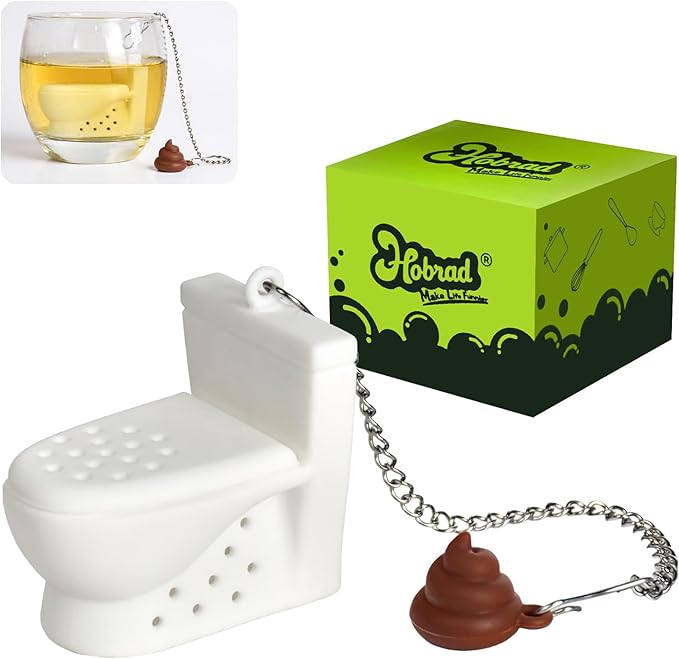 Tea Infuser For Loose Leaf Tea Silicone Toilet Shaped Tea Strainer Cute Kitchen Accessories Loose Leaf Tea Steeper White Elephant Gifts