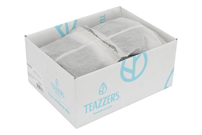 Teazzers Premium Peach Black Tea Bags – Great for Foodservice Commercial Ice Tea Brewers | Unsweetened USA-Made Bulk Green Tea for Restaurants, Cafés & Home Brewing (3 Ounce, 32 Count)