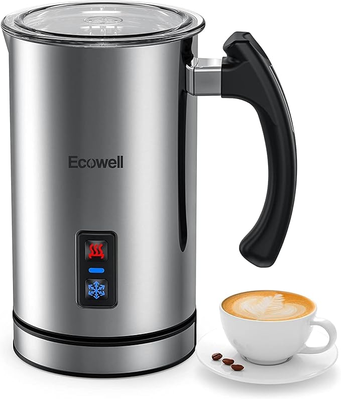 Electric Milk Frother, Milk Steamer for Coffee, Automatic Hot and Cold Milk Foam Froth Maker, Milk Warmer Foamer for Latte, Cappuccinos, Macchiato, 8.1oz/240 ml
