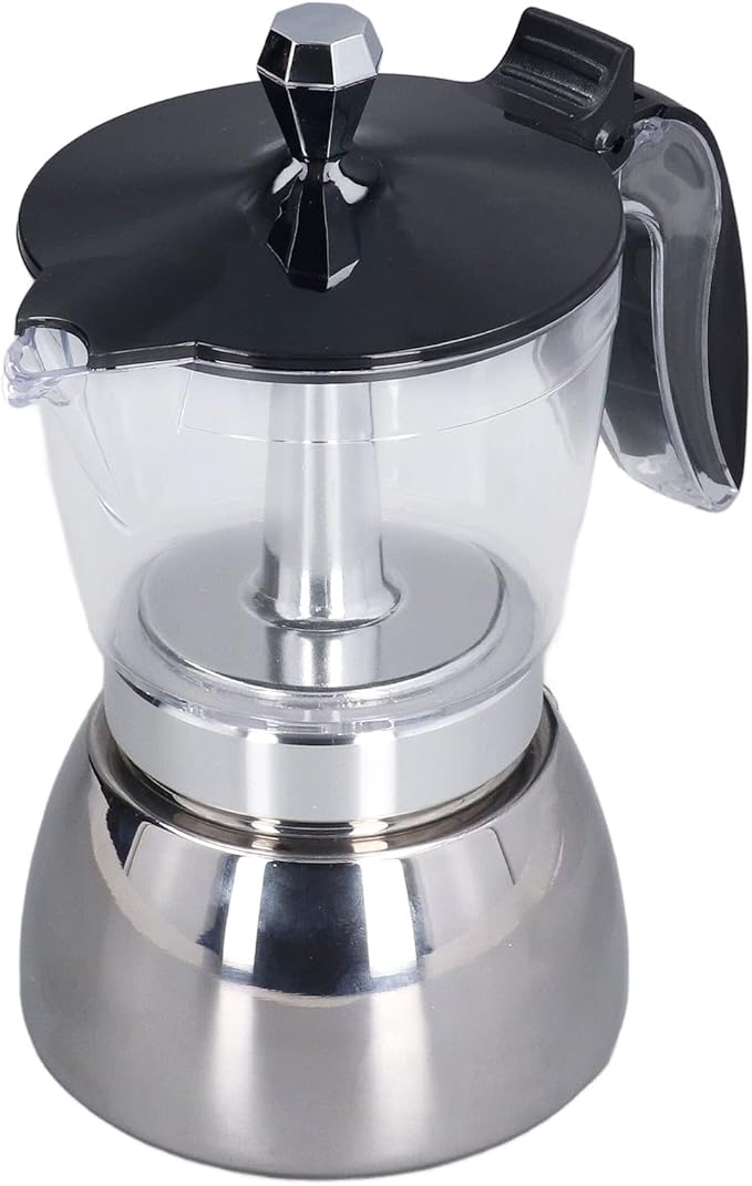 Fdit Coffee Maker Stainless Steel Pot 6 Cup Espresso Coffee Machine Stovetop with Filter Espresso Machine for Abs