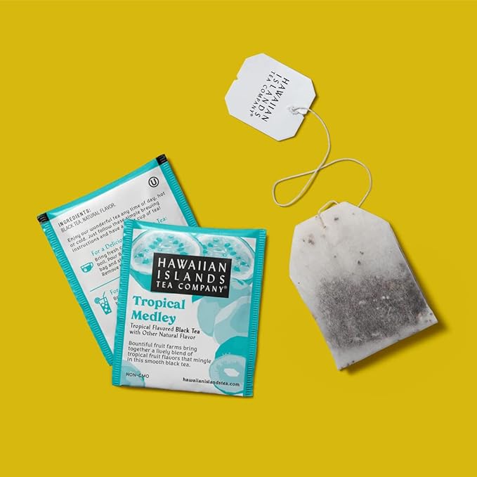 Hawaiian Islands Tropical Fruit Medley Black Tea, All Natural - 20 Teabags