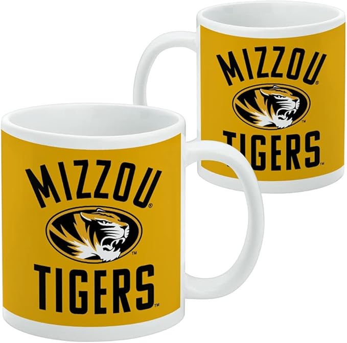 University of Missouri Tigers Ceramic Coffee Mug, Novelty Gift Mugs for Coffee, Tea and Hot Drinks, 11oz, White
