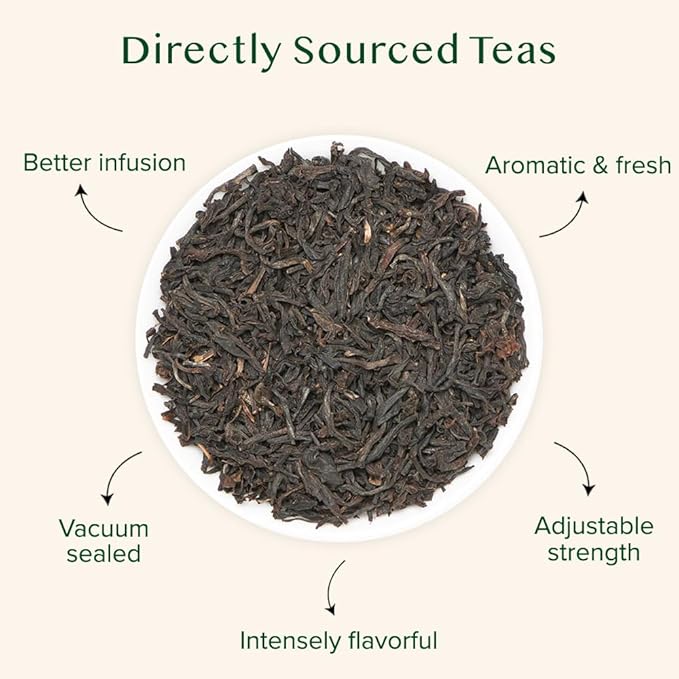 VAHDAM, Fresh Harvest Assam Tea Leaves with Golden Tips, 3.53oz (50 Cups) Strong, Malty & Rich - Exotic Assam Tea Loose Leaf | Pure Assam Black Tea | English Breakfast Tea