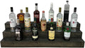 Handmade Tiered Display Shelving - Three Tier Bar Display - Bar Organizer - Liquor Bottle Display (42" without Back, Black)