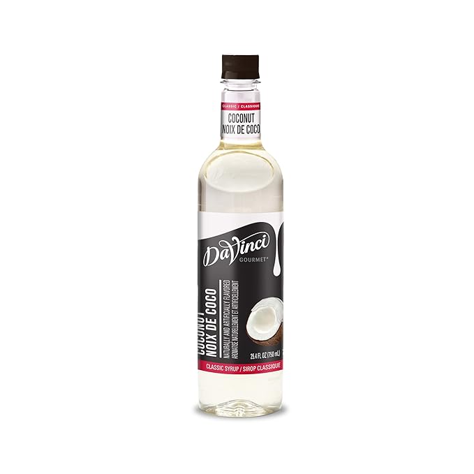 DaVinci Gourmet Classic Syrup, Tropical Flavor Variety Pack - Coconut, Guava, Passion Fruit, Pineapple (Pack of 4)