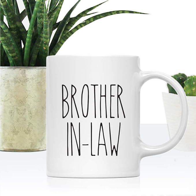 Andaz Press Simple Rustic Farmhouse Kitchen Decor 11oz. Ceramic Coffee Tea Mug Gift, Brother-in-Law, 1-Pack, Birthday Christmas Gift Ideas for Family, Friends