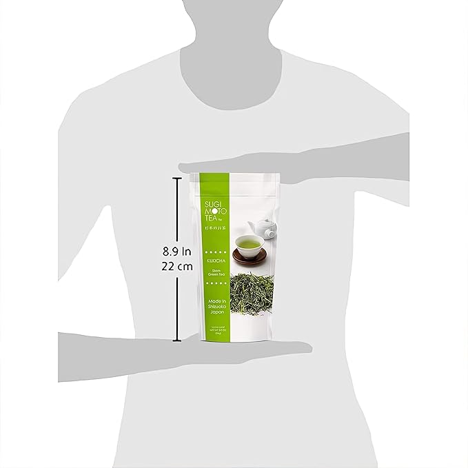 SUGIMOTO TEA Japanese Kukicha Stem Green Tea Loose Leaf 3.0 oz (86 g) Pack of 3