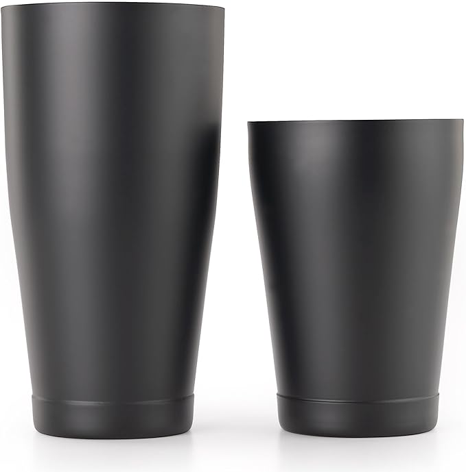 Barfly Shaker Cocktail Tin, Set (18 oz and 28 oz), Matte Black