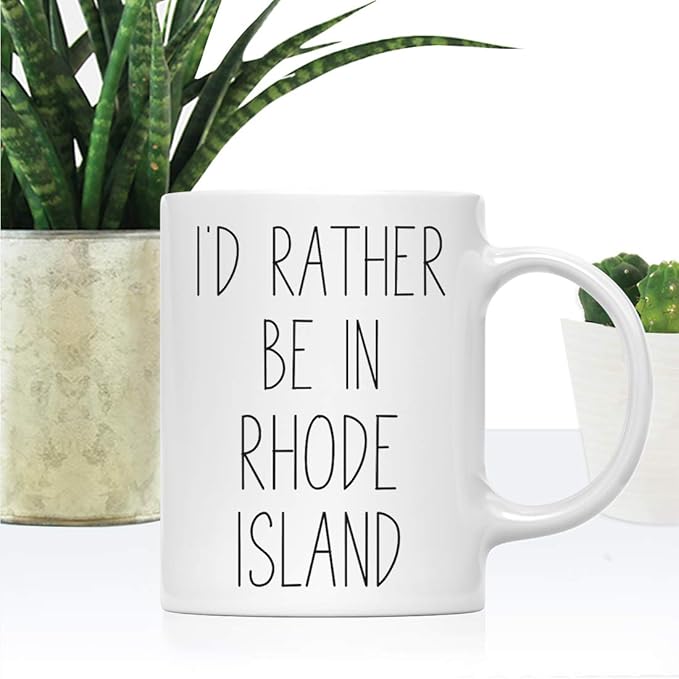 Andaz Press U.S. State 11oz. Coffee Mug Gift, I'd Rather Be in Rhode Island, 1-Pack, Long Distance College Going Away Study Abroad Birthday Christmas Gifts
