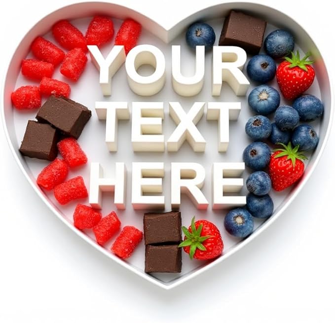 Customazible Heart Shaped Box Form Tray – Reusable Plastic for Treats, Charcuterie Boards, Cake Pops, Candy | Valentine's Day, Parties, Special Occasions - 10" & 13"
