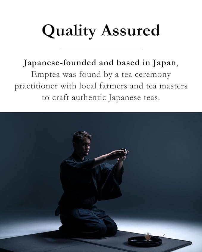 Emptea Premium Hojicha Powder for Latte - Tea Masters Blend Shizuoka Unsweetened Authentic Japanese Organic Roasted Green Tea Powder Ceremonial Grade from Shizuoka Japan 1.06 oz (30g) Tin