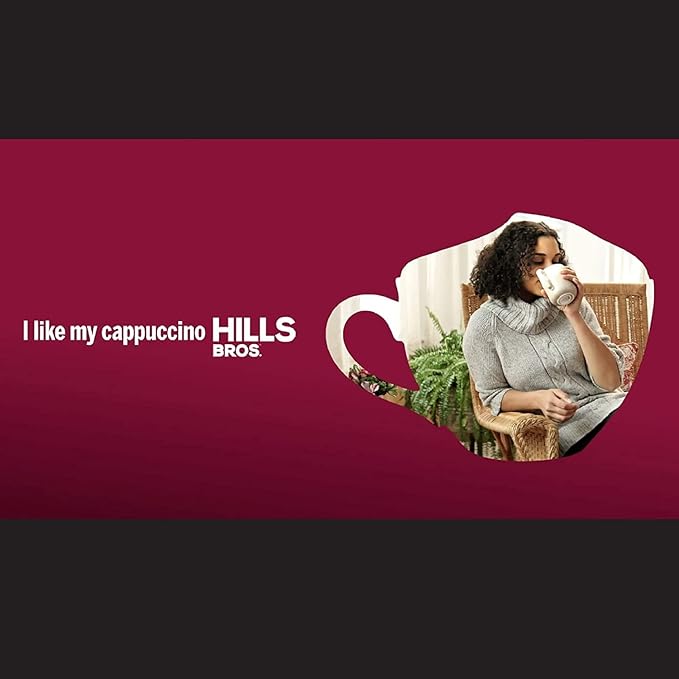 Hills Bros Instant Decadent Classic Cappuccino Mix with a Hint of Sweetness, Easy to Use and Convenient, Enjoy Coffeehouse Flavor at Home, Frothy, 14 Oz