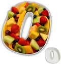 Hard Plastic Reusable Fillable Letters Numbers Serving Trays for Party Decoration (0, White)