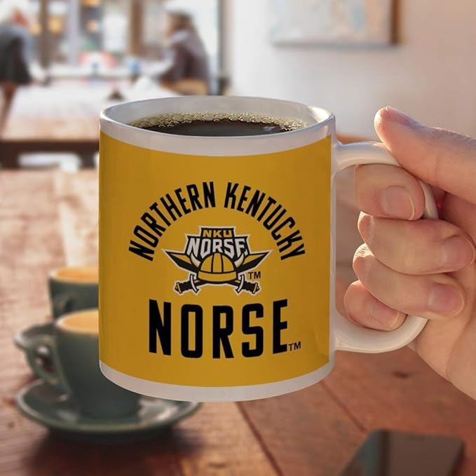 Northern Kentucky University Norse Ceramic Coffee Mug, Novelty Gift Mugs for Coffee, Tea and Hot Drinks, 11oz, White