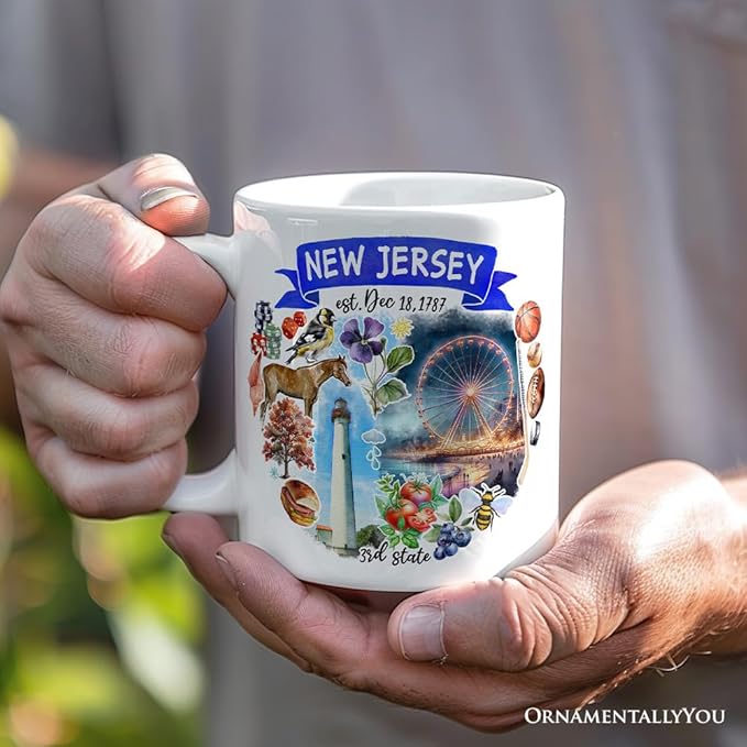 OrnamentallyYou Artistic New Jersey State Themes and Landmarks Mug
