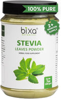 bixa BOTANICAL Stevia Leaf Powder | Stevia Rebaudiana | 200 Grams / 7 OZ | Natural Alternative of Unprocessed Sugar | Gluten Free, Non-GMO, Steam Treated, Vegan, 100% Pure.