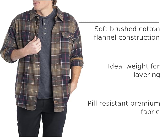 Legendary Whitetails Men's Flannel Shirt Long Sleeve Button Down 100% Cotton