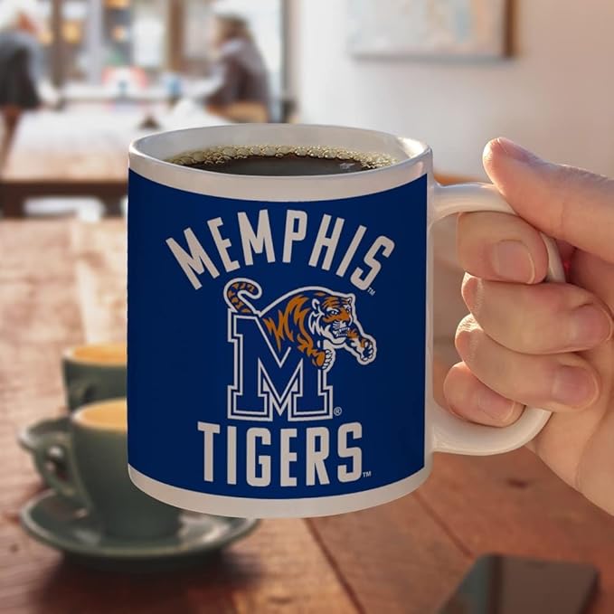 Memphis Tigers Ceramic Coffee Mug, Novelty Gift Mugs for Coffee, Tea and Hot Drinks, 11oz, White