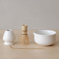 WENSHUO Matcha Kit - Premium Matcha Whisk Set with Traditional Bamboo Tools, Ideal Matcha Tea Set for Home (Matte White)