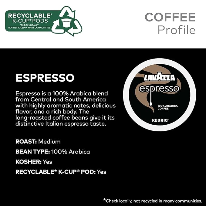 Lavazza K-Cup Coffee Pods Variety Pack, 10 Dolcevita Classico, 10 House Blend Perfetto, 10 Costiera Gran Aroma, 10 Espresso, Single Serve for Keurig, 40ct Total
