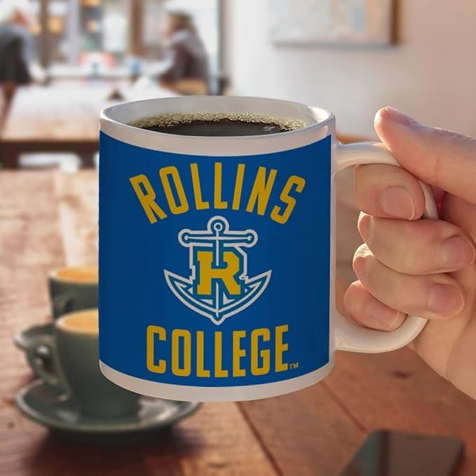 Rollins College Tars Logo Ceramic Coffee Mug, Novelty Gift Mugs for Coffee, Tea and Hot Drinks, 11oz, White