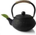 Hwagui - Chinese Cast Iron Teapot with Tea Infuser, Iron Tea Kettle Set, Benefit for Healthy(600ml/20oz)