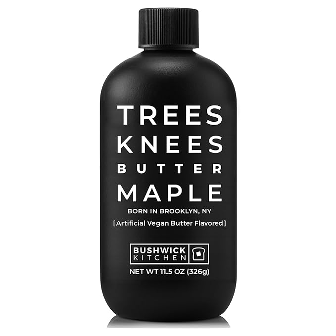 Trees Knees Butter Maple Syrup, Grade-A Organic Maple Syrup Infused with Savory Sea Salt, Vegan, Gluten Free & Made in the USA, Pure & All Natural, 11.5oz