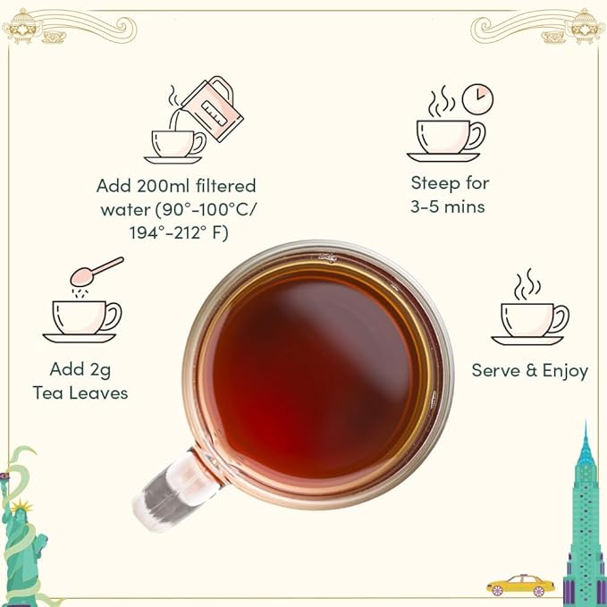 VAHDAM, Weekend in New York Christmas Tea Gift Set - 9 Loose Teas | Tin Caddy Travel Edition Gift Box | Christmas 2025 Gift Ideas for Women & Men | Gluten Free, Non GMO