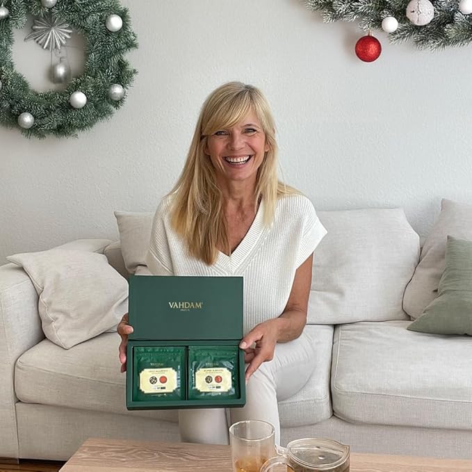 VAHDAM, Assorted Loose Leaf Chai Tea Sampler (10 Flavors, 50+ Servings) | Indian Exotic Masala Chai Tea Blends | Resealable Ziplock Pouch | Vacuum Sealed For Freshness