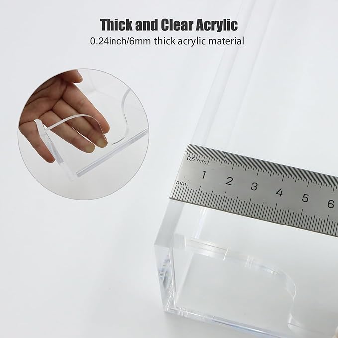 Acrylic Napkin Holder, Clear Rectangle Guest Towel Holder Tray for Bathroom, Kitchen, Office - 9x5.5x2.5in